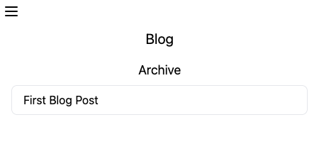 The blog archive from the example Astro website The blog archive from the example Astro website