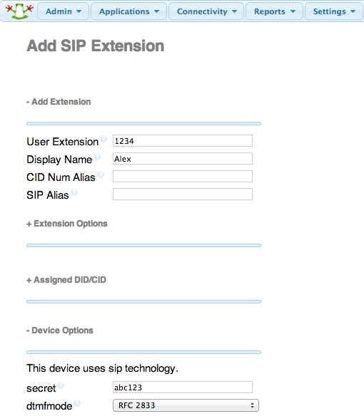 Extension info. Extension info.