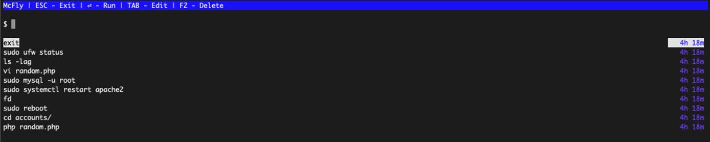 McFly interface with no starting search term McFly interface with no starting search term