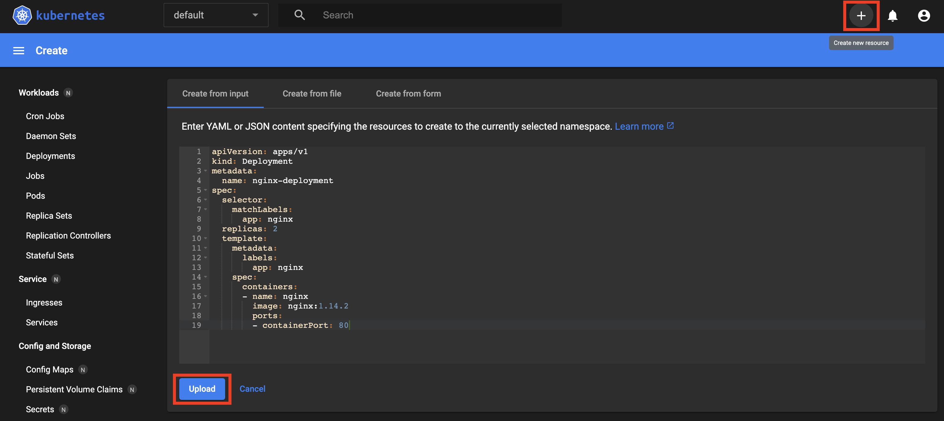 Create Resource Create Resource